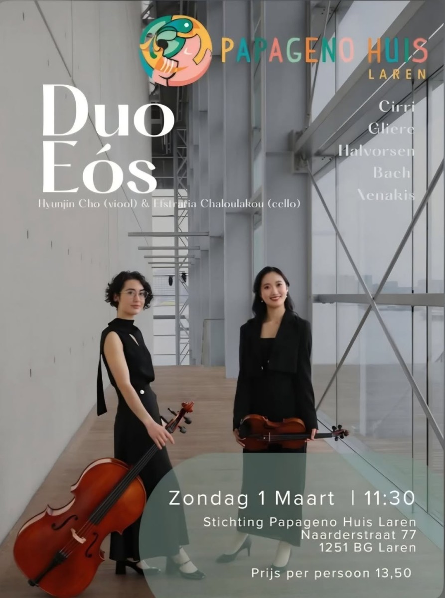 Duo Eós op zondagochtend Papagenoconcert