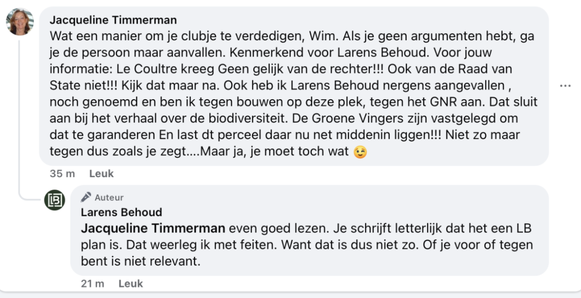 Hoezo een Larens Behoud plan?