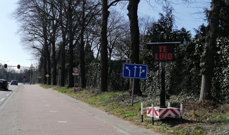 Geluidsdisplay N525 bij Laren blijft langer staan en wordt verplaatst