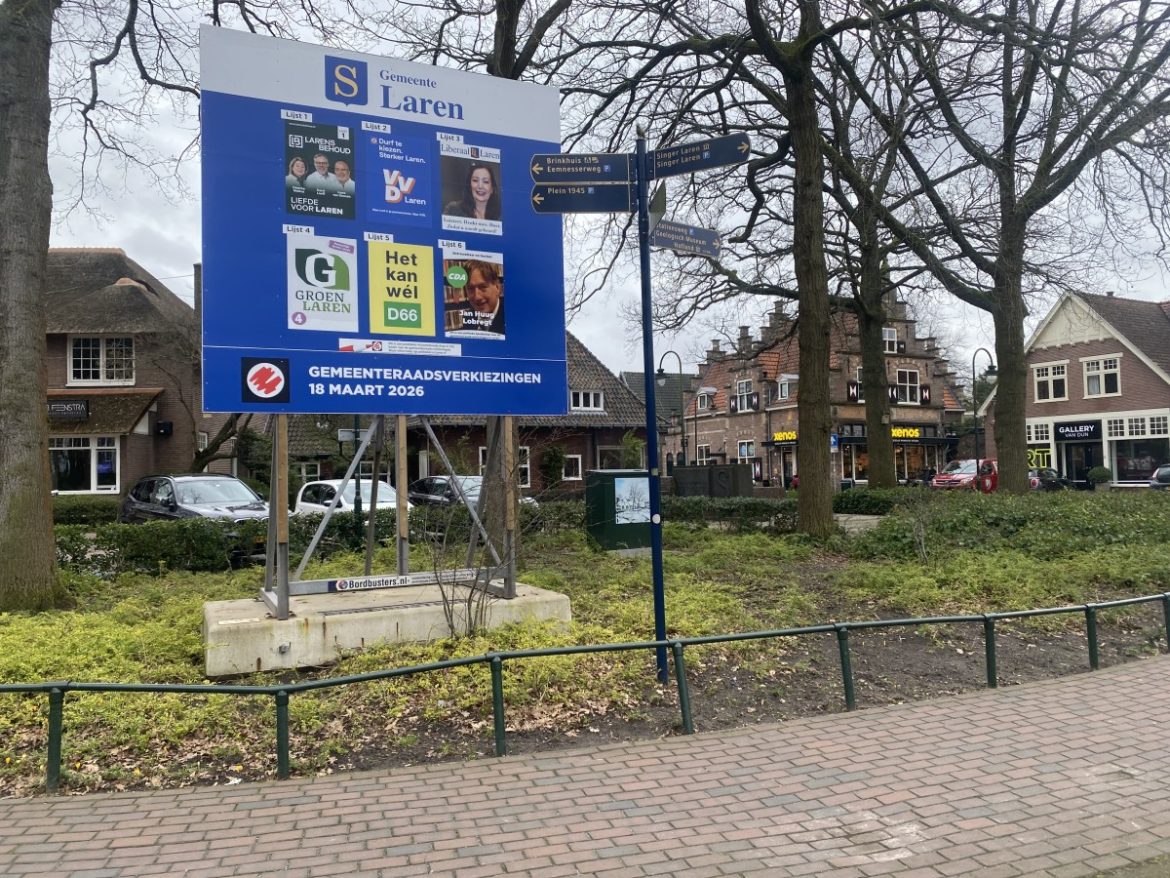Op woensdag 18 maart 2026 kan je in Laren stemmen voor de gemeenteraad.