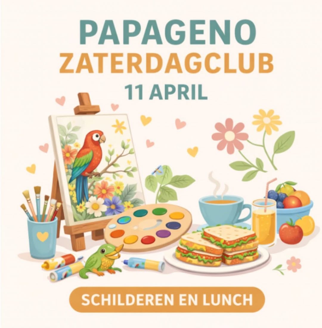 Papageno Zaterdagclub 11 april – We gaan schilderen!