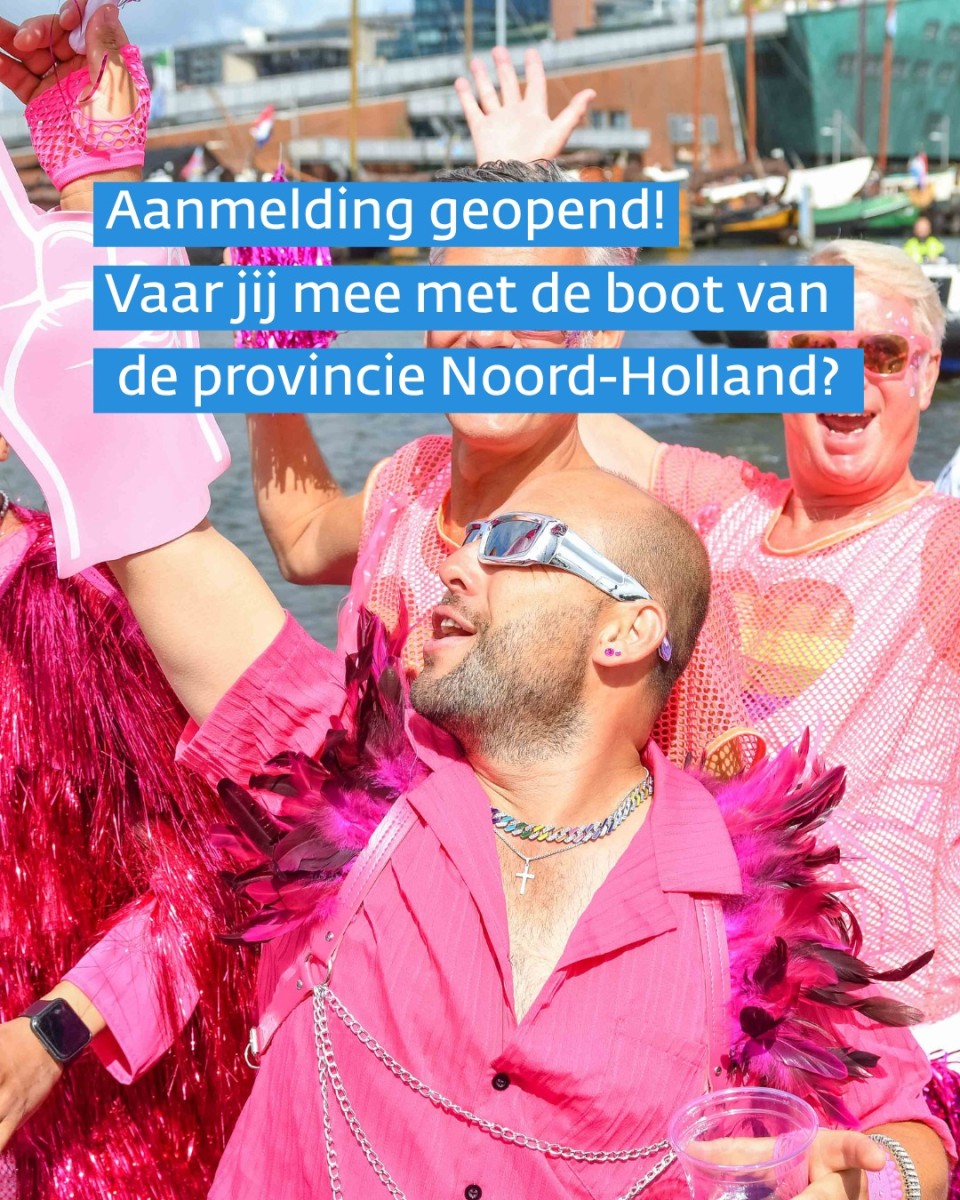 Vaar jij mee met de boot van de provincie Noord-Holland?