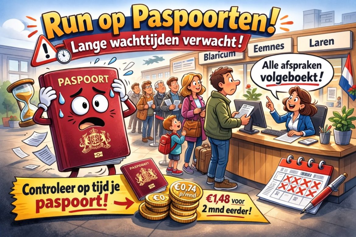 Topdrukte bij paspoorten