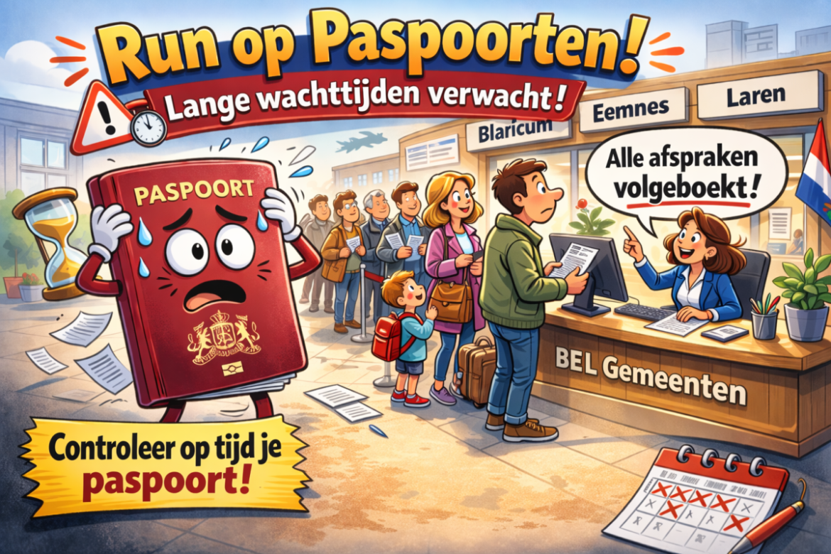 Topdrukte bij paspoorten
