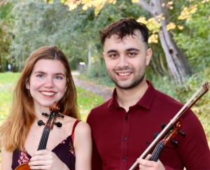 Neil Dixon (viool) & Olga Goschel (viool) in Papageno Zondagochtendconcert