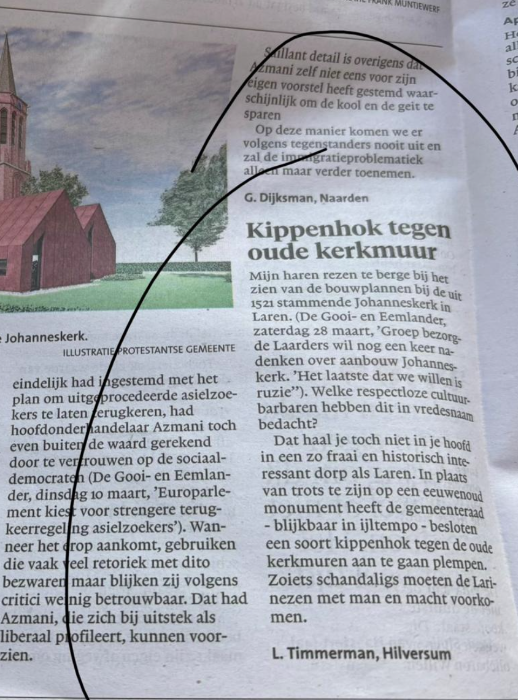 Ingezonden brief: ‘Een soort kippenhok’