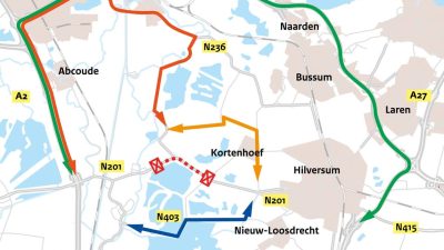 Vanavond start fase 2 van het onderhoud aan de #N201 tussen Hilversum en Vreeland.