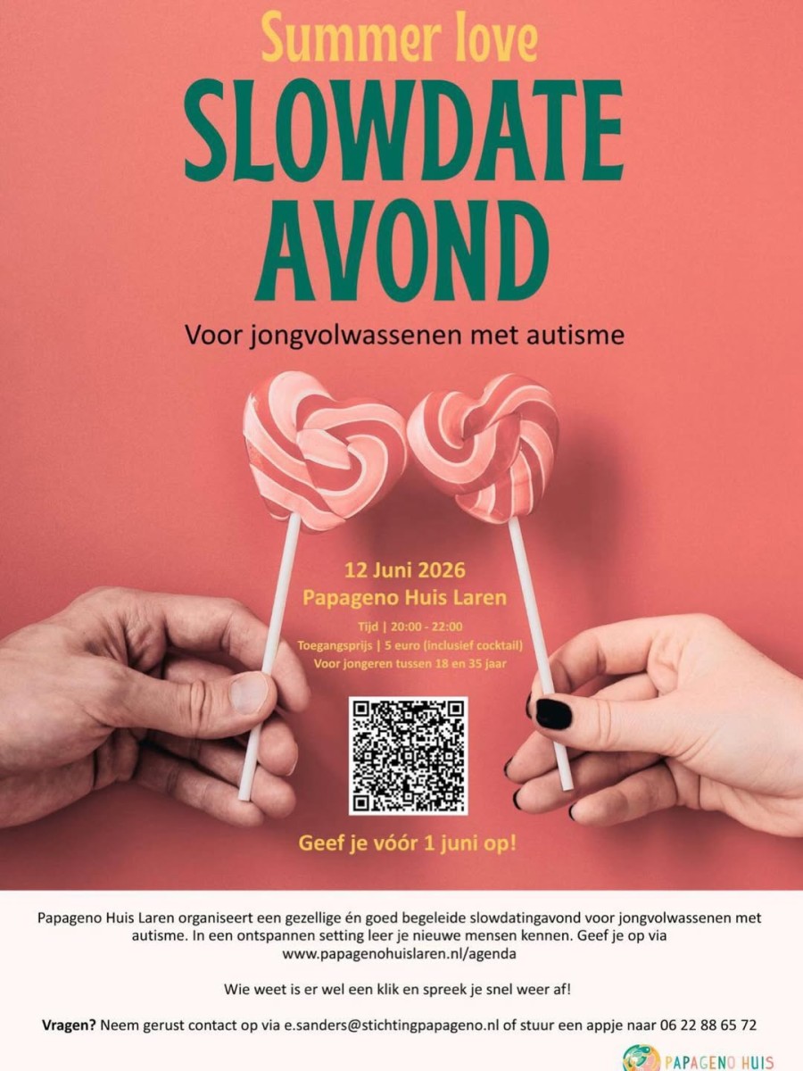 Slowdate-avond voor jongvolwassenen met autisme