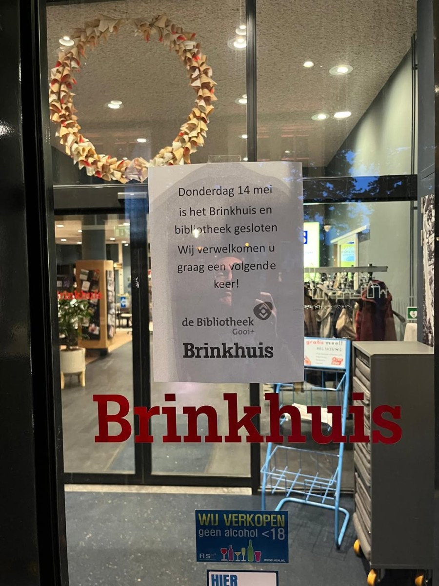 Vandaag Brinkhuis gesloten