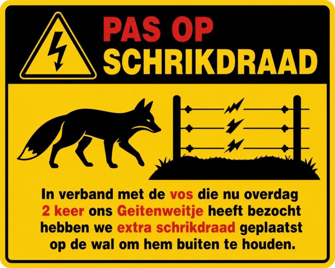 Vos opnieuw gesignaleerd op Geitenweitje