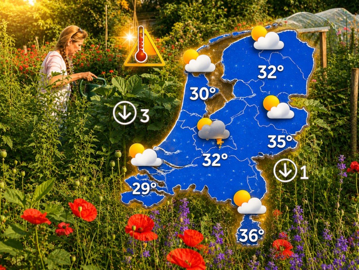 Ook vandaag tropische temperaturen: opnieuw bloedhete dag
