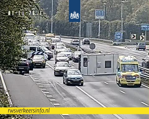 A-1 richting Amsterdam hele zomer dicht: Omrijden kan wel een uur langer duren!