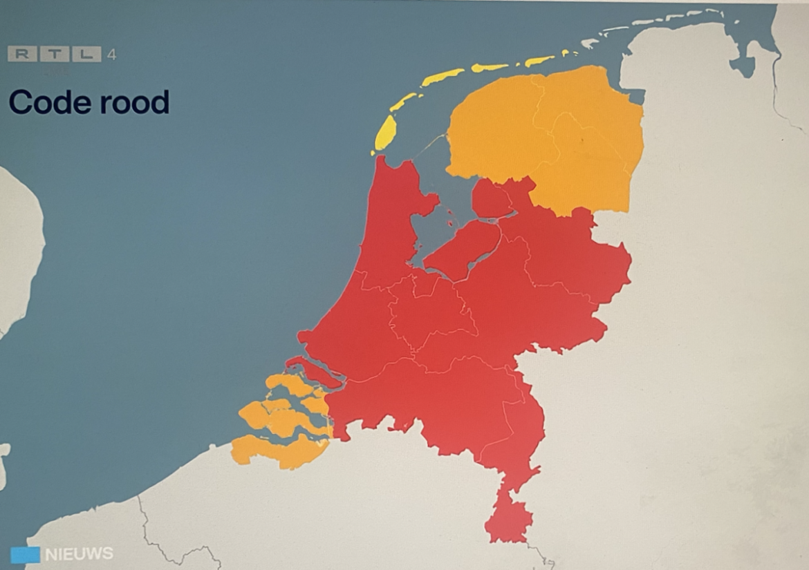 Code Rood gaat om 24 uur vannacht  in!