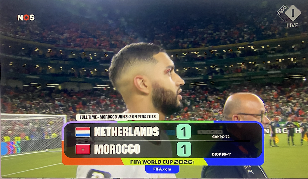 Droom Nederlands elftal aan duigen;  Marokko door