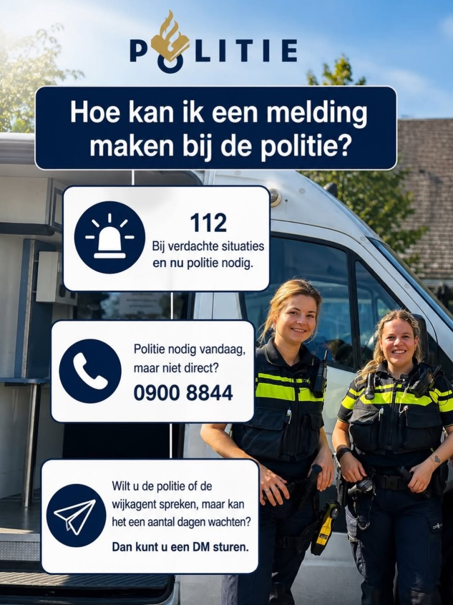 Wanneer neem je contact op met de politie?