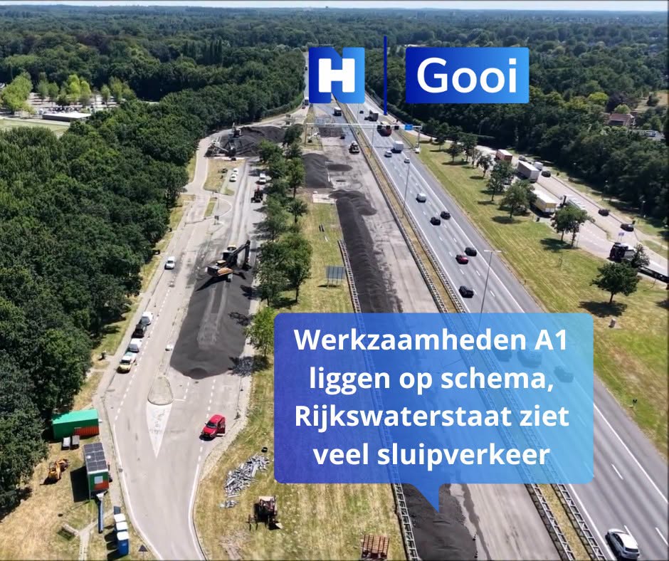 Werkzaamheden A-1 liggen op schema