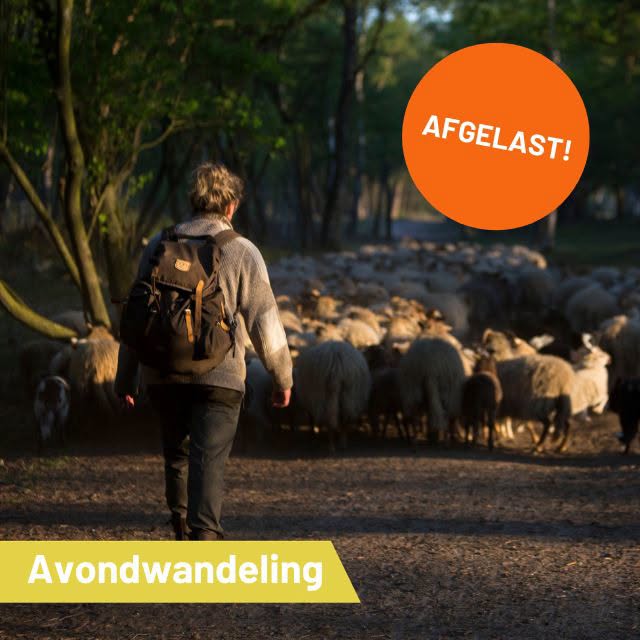 Avond wandeling afgelast