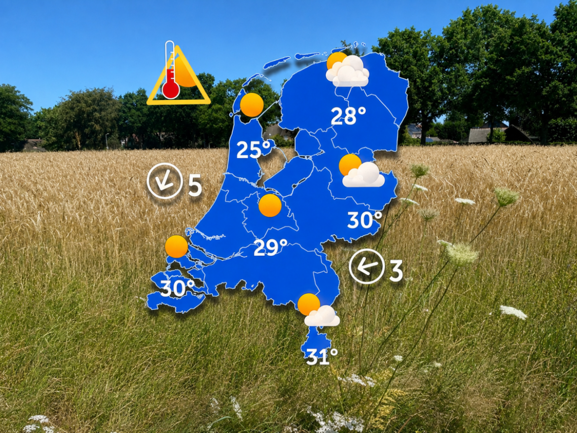 Het weer vandaag…zon zon zon: 24-31 graden