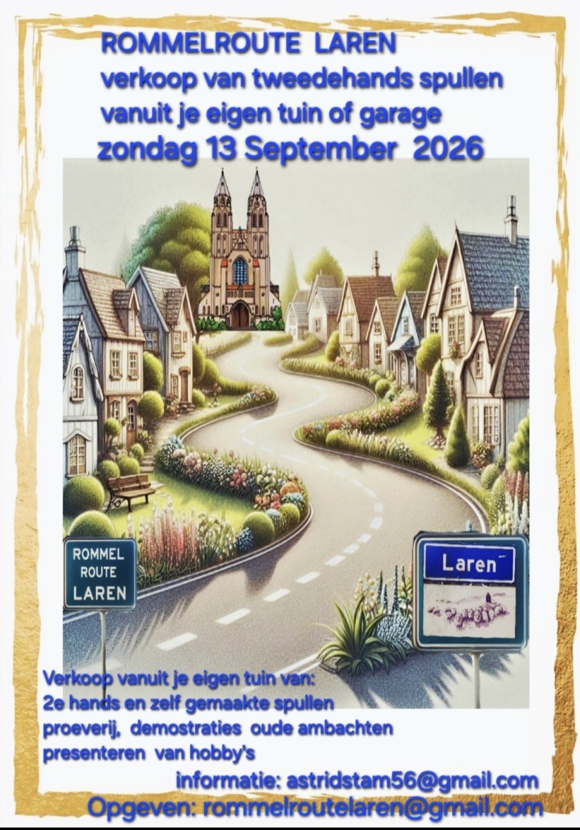 Save the date… Rommelroute Laren