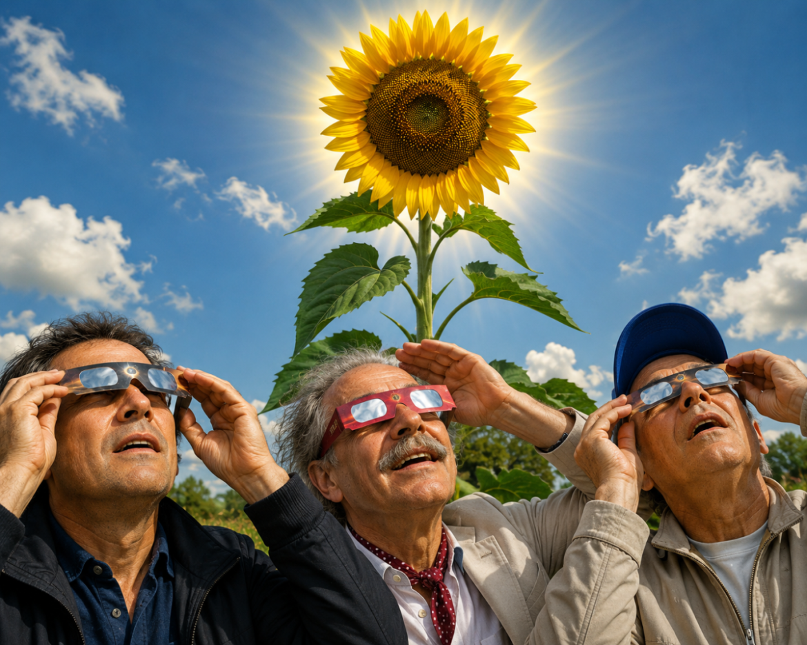 Zonsverduistering van 19.15 uur tot hoogtepunt om 20.10 uur