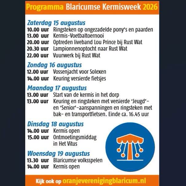 Programma Blaricumse kermis