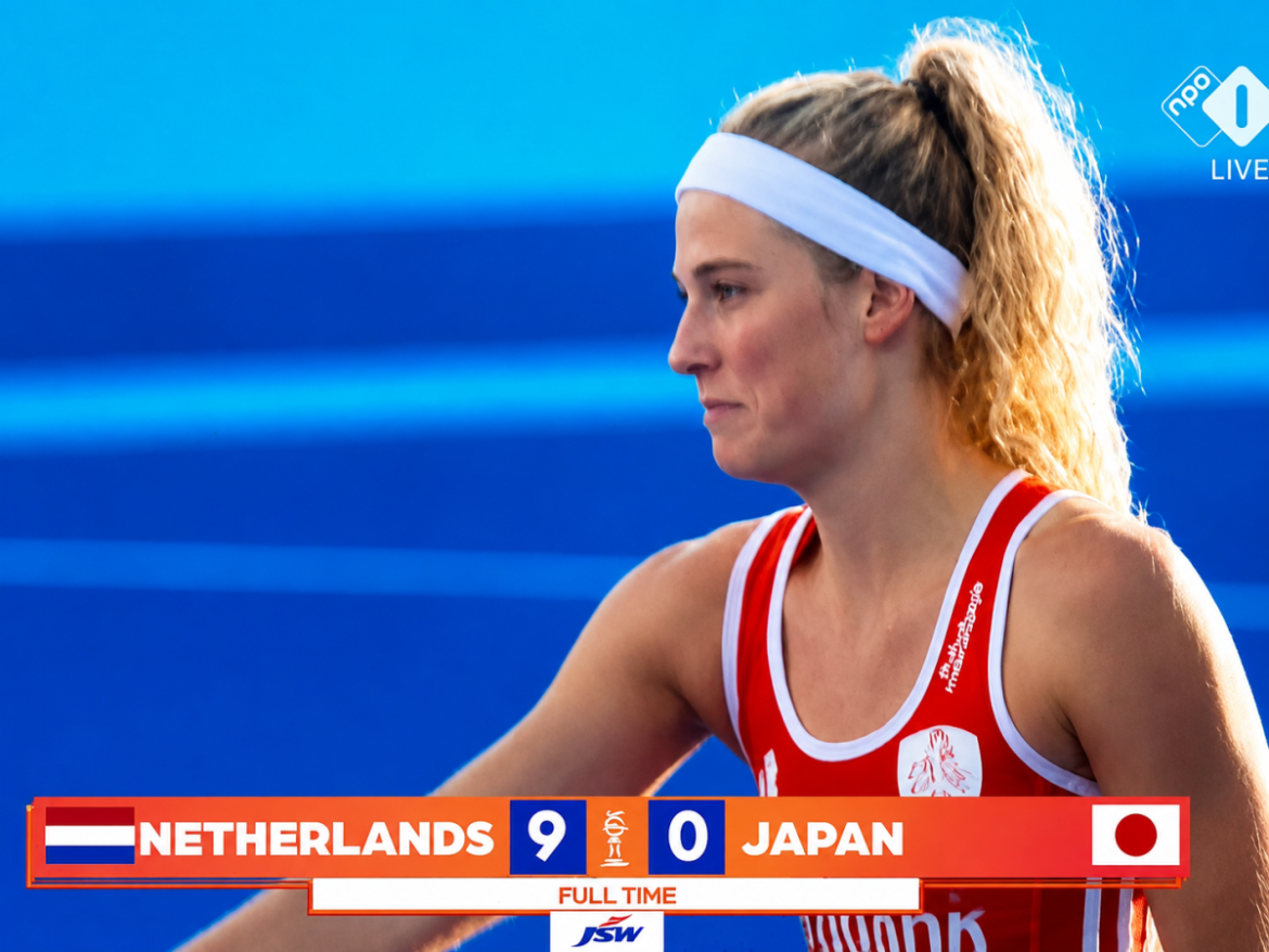 Oranje dames walsen over Japan 9-0. Vier goals Yibbi Jansen