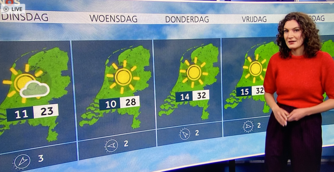 De temperatuur de komende dagen…
