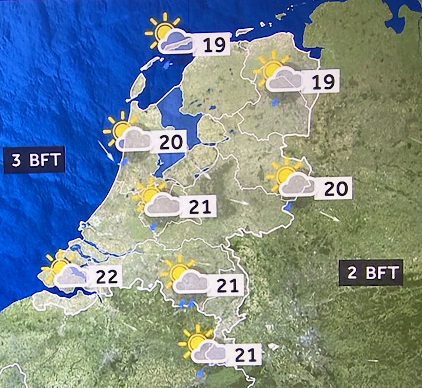 Koeler met veel buien