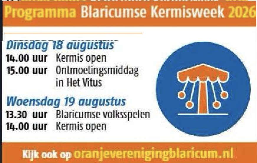 Programma van vandaag Kermisweek Blaricum