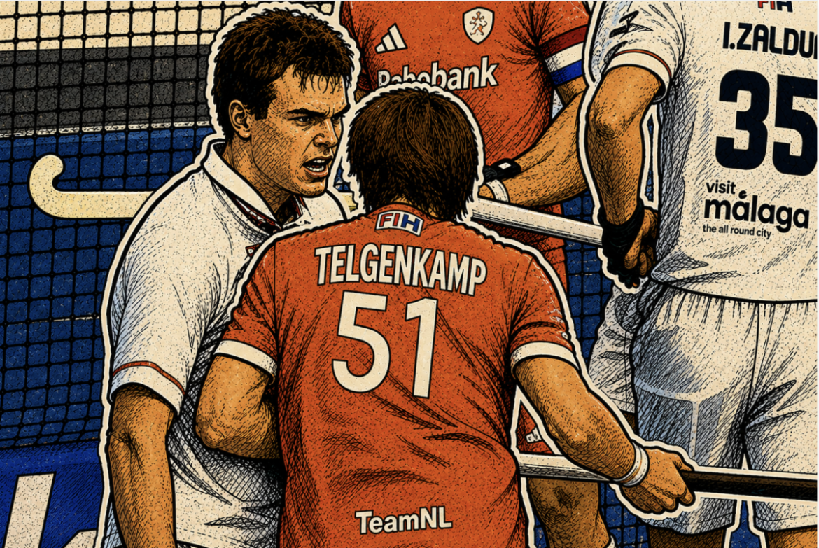 WK Hockey: Nederland door beuk aan Spanjaard uitgeschakeld. Verloofde premier Jetten jaagt nu op finaleplaats voor Argentinië