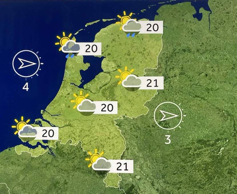 Het weer morgen…