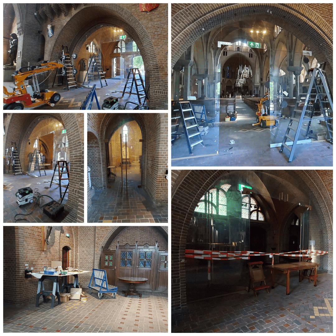 Vorderingen glazen wand St.Jansbasiliek