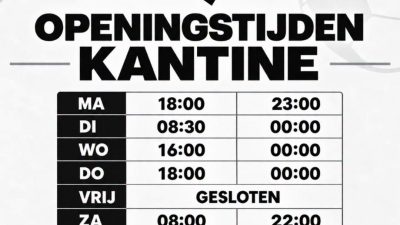Openingstijden kantine SV Laren’99