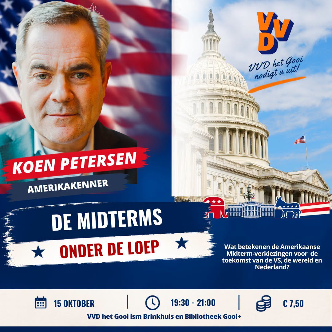 VVD Laren organiseert  avond rond Amerikaanse Midterm Verkiezingen