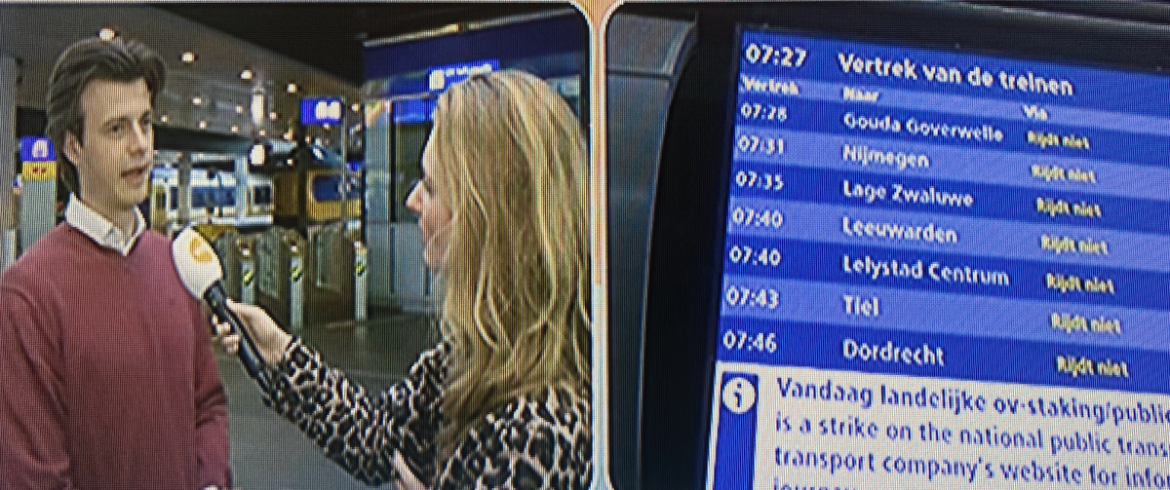 NOS: Vandaag staking in Openbaar Vervoer. Alleen Schiphol rijdt