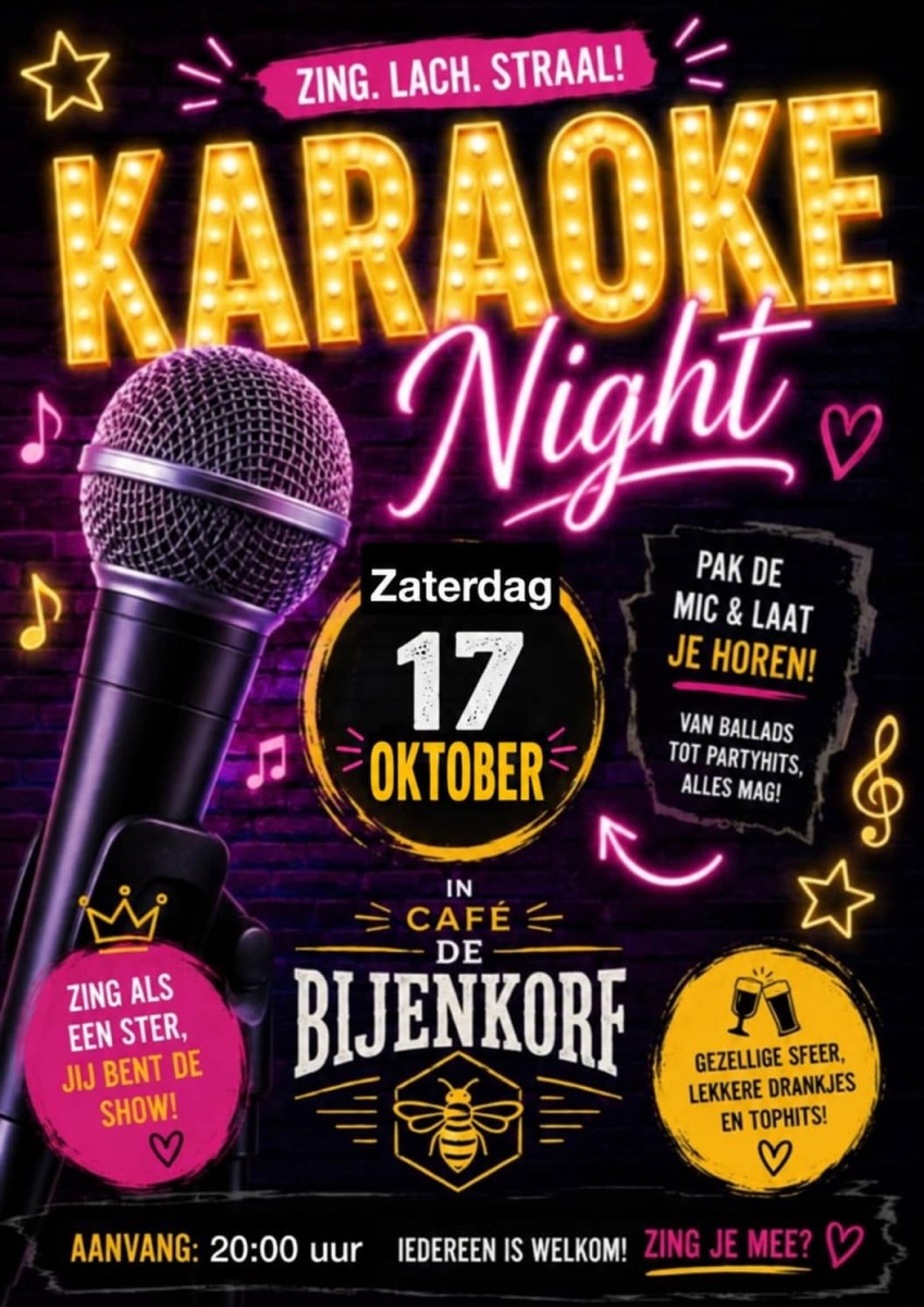 Don’t miss it!  Laat je horen!