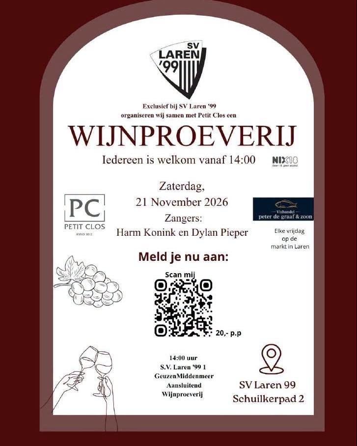 SV Laren’99 wijnproeverij