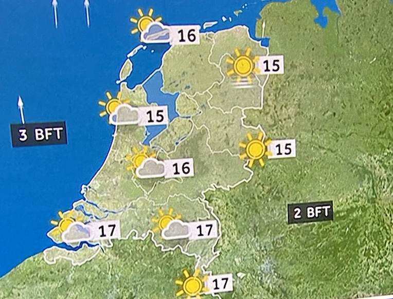 Vrijwel droog en geregeld zon