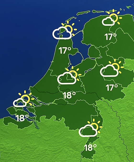 Veel ruimte voor de zon..en een enkele wolk